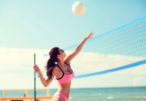 Volleybal op het strand - vakantie