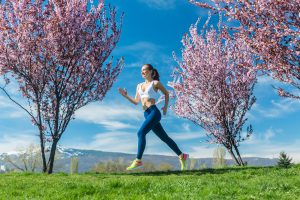 Buiten sporten in de lente