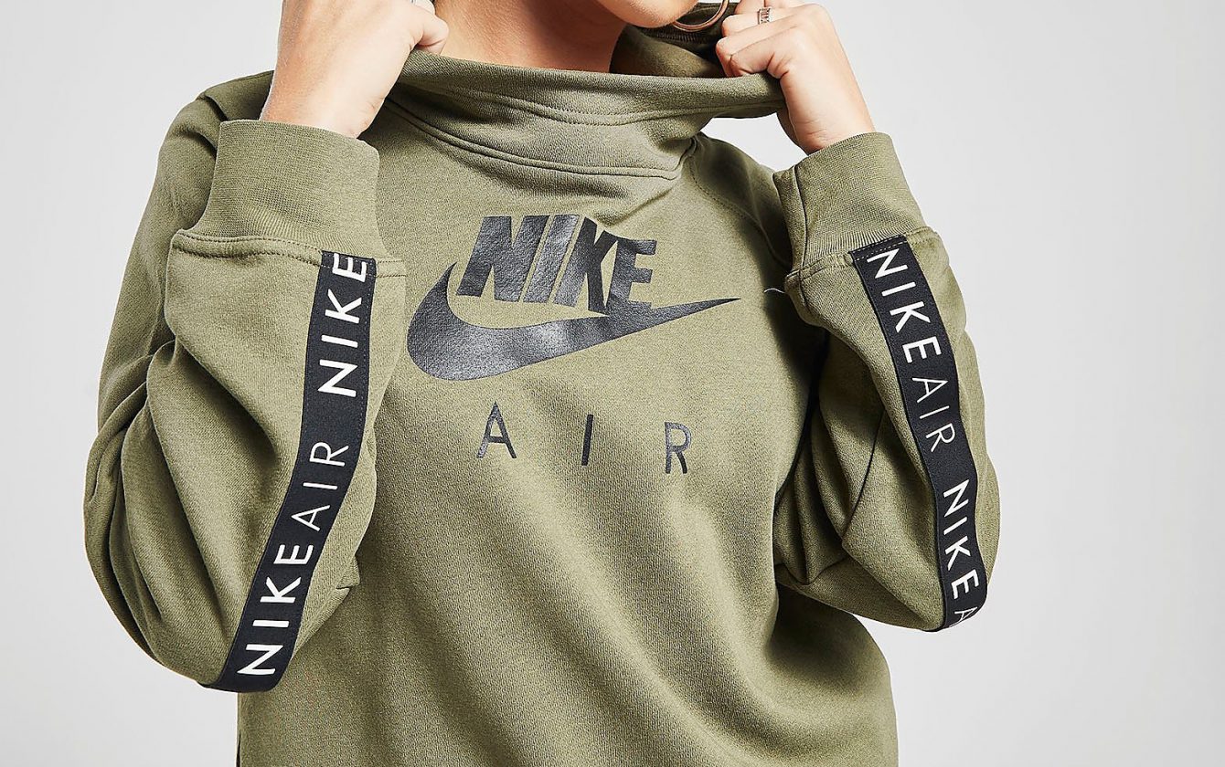 womens nike tape hoodie