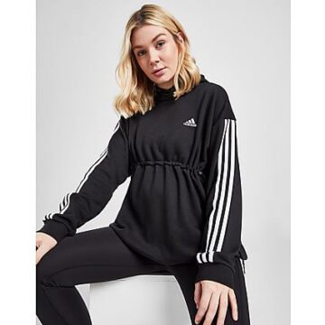 Adidas originals 3-stripes lock up boyfriend hoodie dames zwart sale