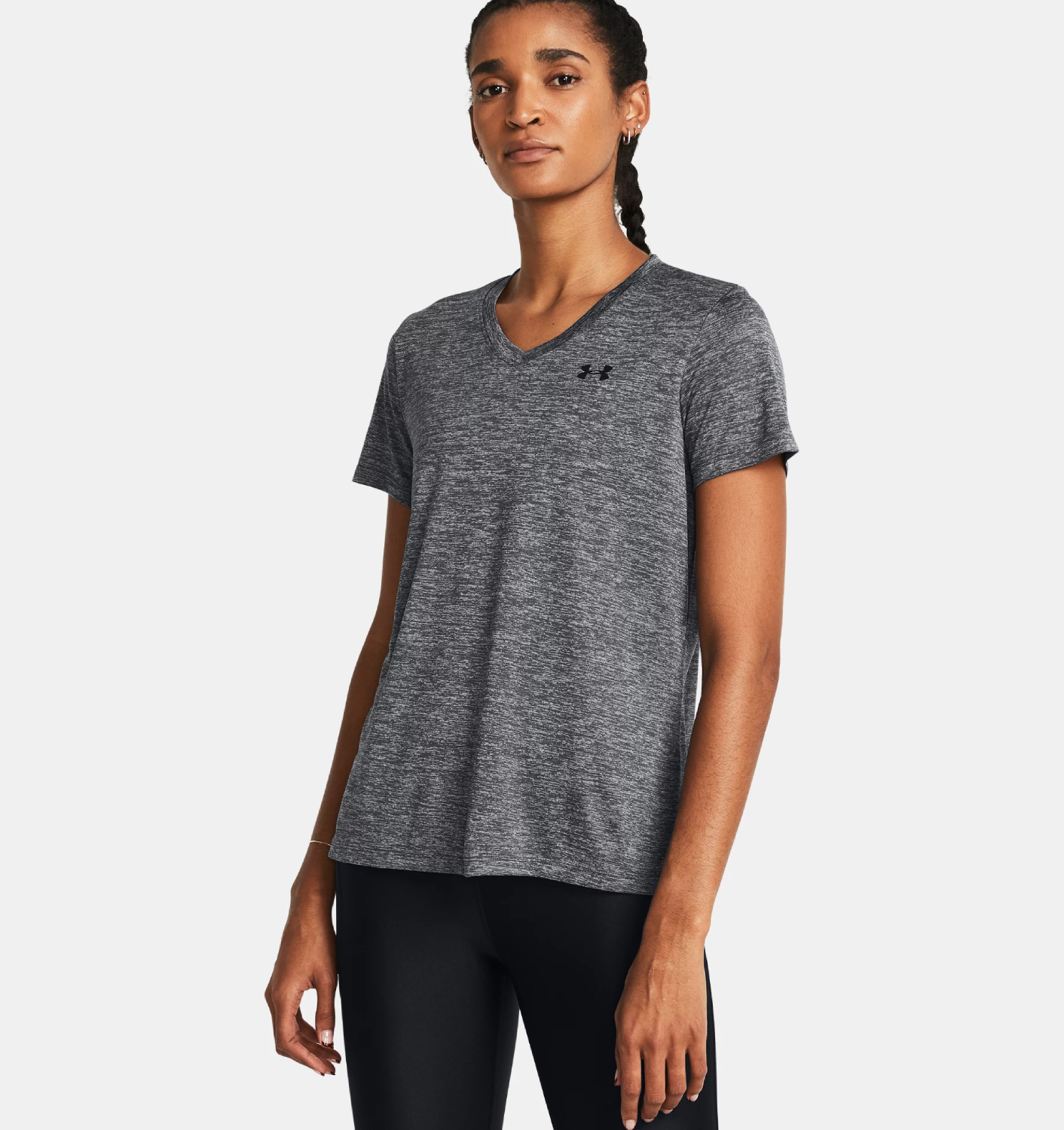 Under Armour Tech Twist V-Neck Sportshirt Dames L/40 Under Armour Tech Twist V-Neck Sportshirt Dames L/40