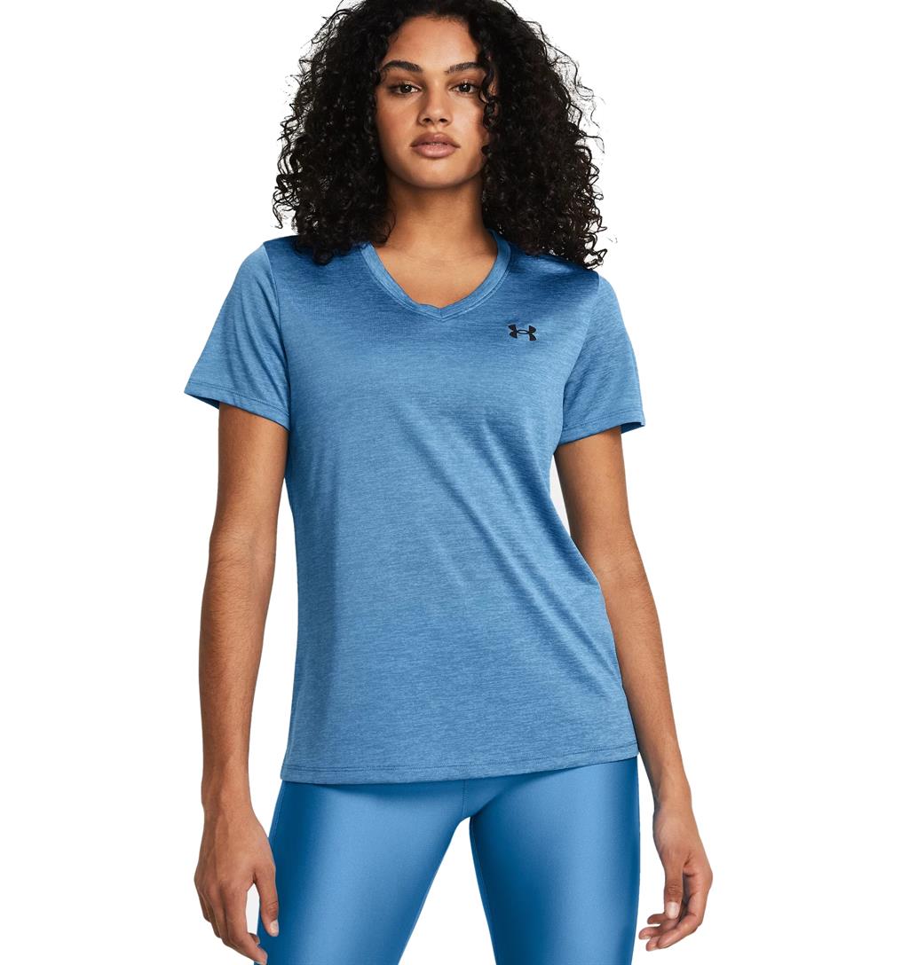 Under Armour Tech Twist V-Neck Sportshirt Dames XS/34 Under Armour Tech Twist V-Neck Sportshirt Dames XS/34