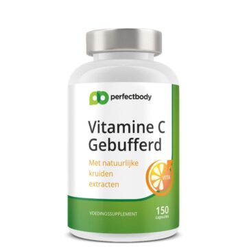 Vitamine C Ester-C capsules - Gebufferd & maagvriendelijk - Met bioflavonoïden & mineralen - 150 vcaps PerfectBody