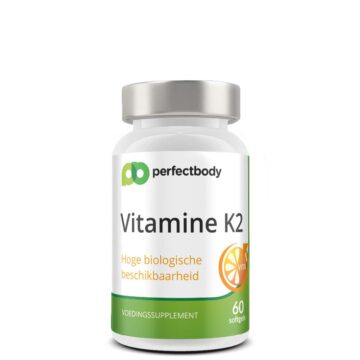 Vitamine K2 MK-7 softgels - MenaQ7 formule - Hoge biologische beschikbaarheid - 60 softgels PerfectBody