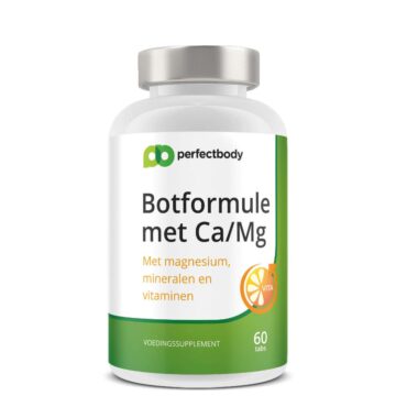 Calcium Magnesium tabletten - Ondersteunt botten & spieren - Vermindert vermoeidheid - Met vitamine D3 & K2 - 60 tabletten PerfectBody