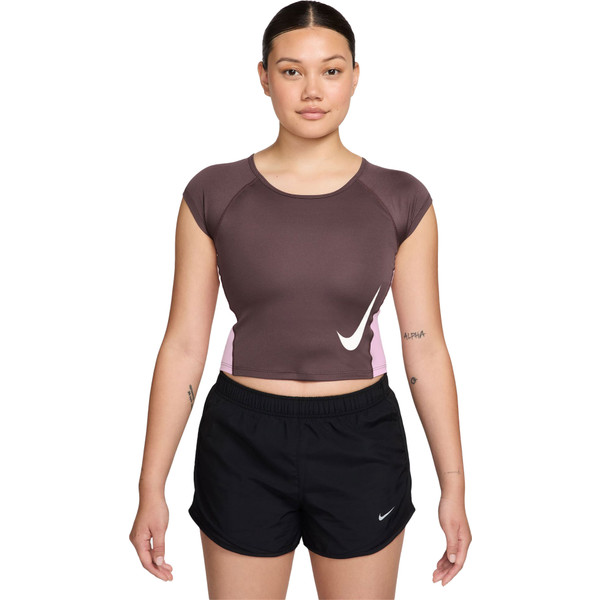 Nike Dri-FIT Swoosh Tempo T-Shirt Dames Nike Dri-FIT Swoosh Tempo T-Shirt Dames
