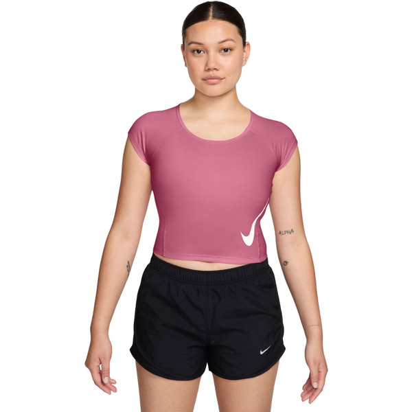 Nike Dri-FIT Swoosh Tempo T-Shirt Dames Nike Dri-FIT Swoosh Tempo T-Shirt Dames