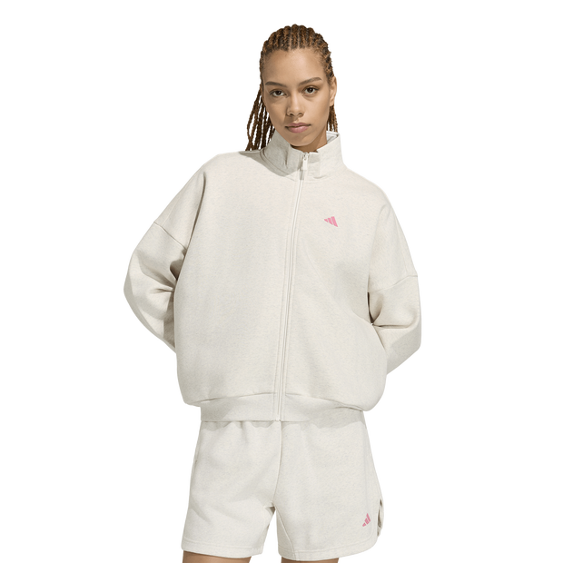 Adidas-3-stripes-Trainingspakken-Dames-Wit-Maat-XL-46-48-Katoen-Jersey