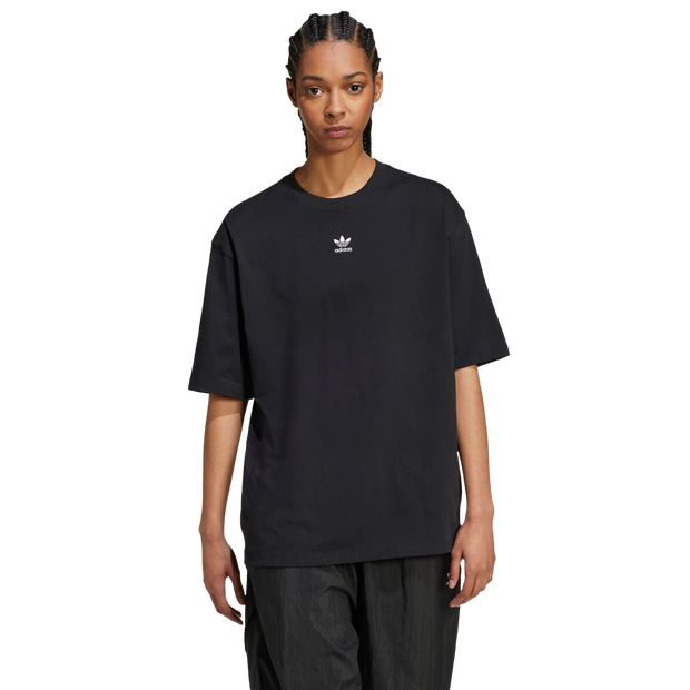 Adidas-Essentials-Boyfriend-T-shirt-T-shirts-Dames-Zwart-Maat-L-42-44-Katoen-Jersey