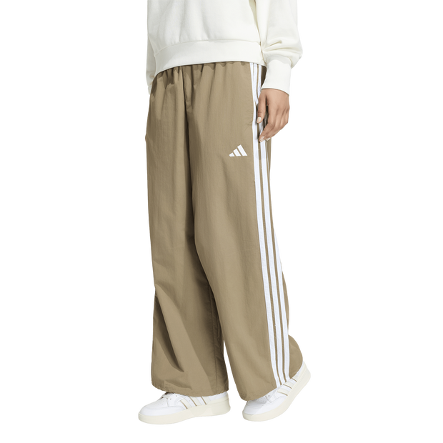 Adidas-Iconic-Woven-Wide-Leg-Track-Pants-Broeken-Dames-Beige-Maat-XXL-50-52-Nylon