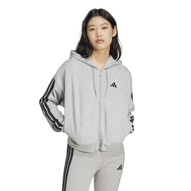 Adidas-Terry-Hoodies-Dames-Grijs-Maat-XXL-50-52-Katoen-Jersey