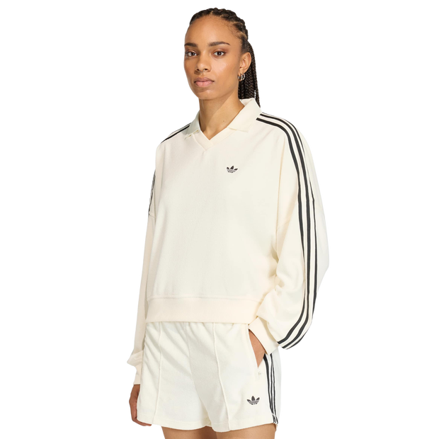Adidas-Terry-Poloshirts-Dames-Wit-Maat-L-42-44-Katoen-Jersey