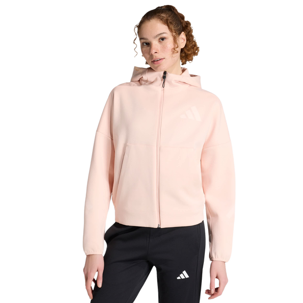 Adidas-Zne-Full-zip-Hoodie-Hoodies-Dames-Roze-Maat-XXL-50-52-Poly-Mesh