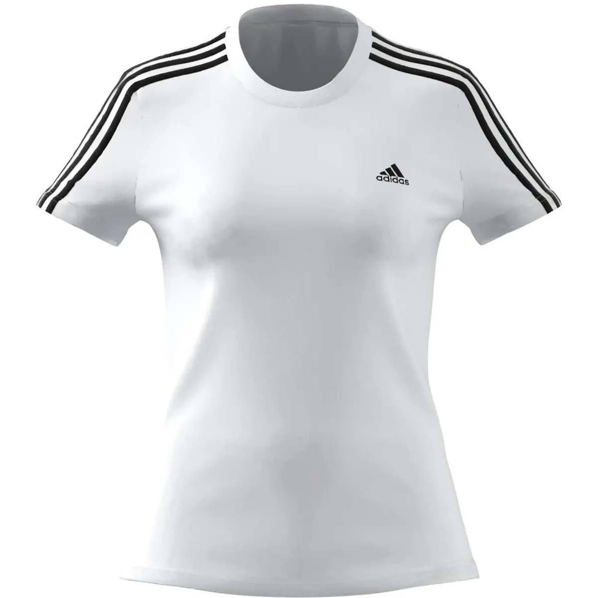 Dames-T-shirt-adidas-Essentials-Slim-3-Bandes