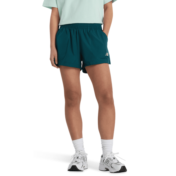 New-Balance-Trackside-Korte-Broeken-Dames-Groen-Maat-XL-Poly-Jersey