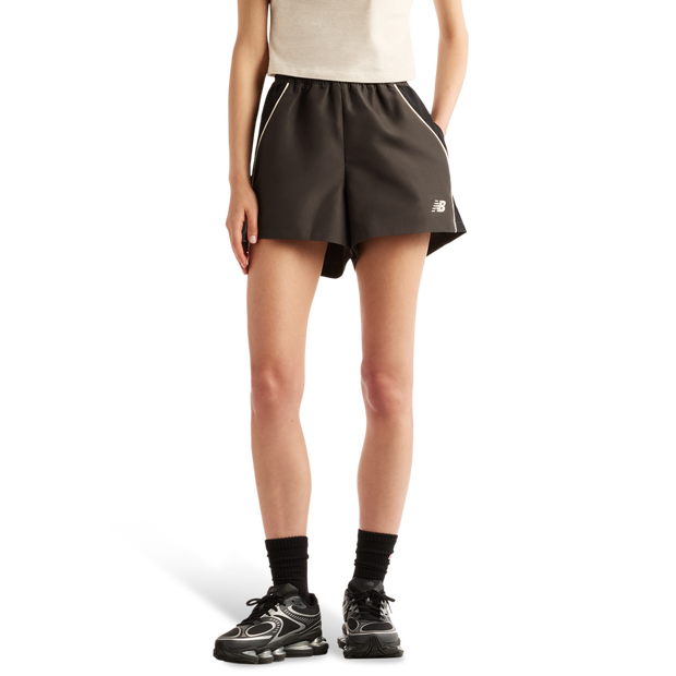 New-Balance-Trackside-Korte-Broeken-Dames-Zwart-Maat-XS-Poly-Jersey