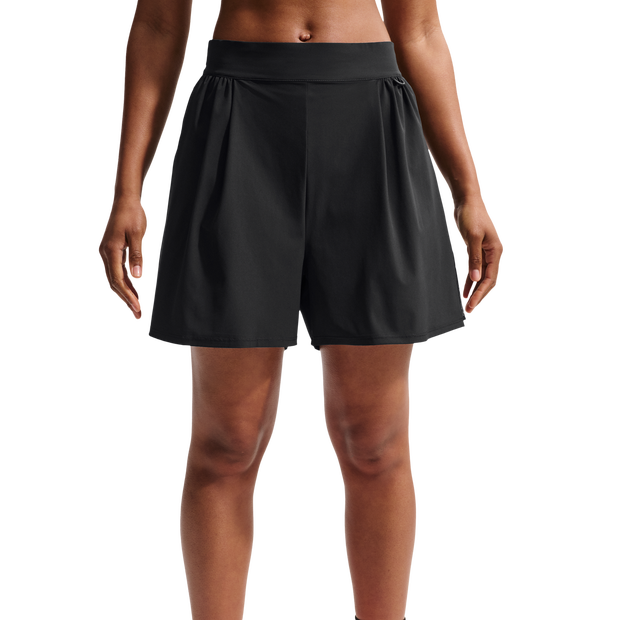 Nike-247-Dri-fit-High-waisted-Shorts-Korte-Broeken-Dames-Zwart-Maat-44-Katoen-Jersey