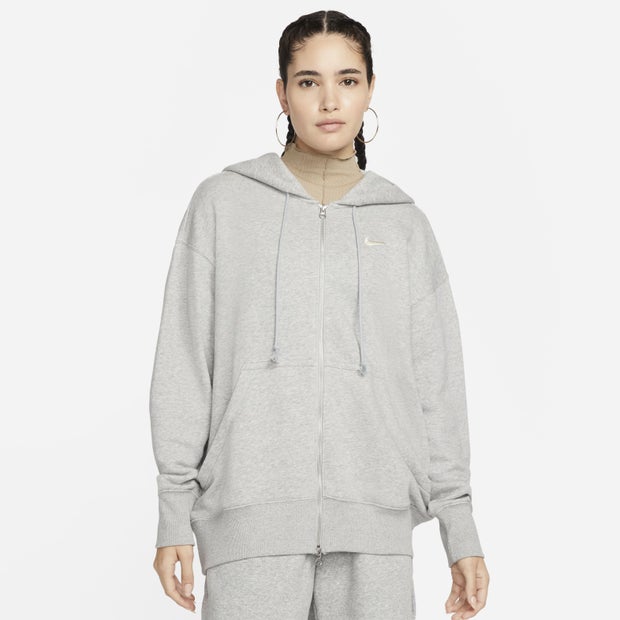 Nike-Sportswear-Hoodies-Dames-Grijs-Maat-44-Katoengeweven