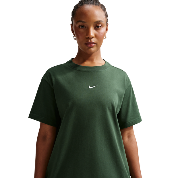 Nike-Sportswear-T-shirts-Dames-Groen-Maat-38-Katoen-Jersey