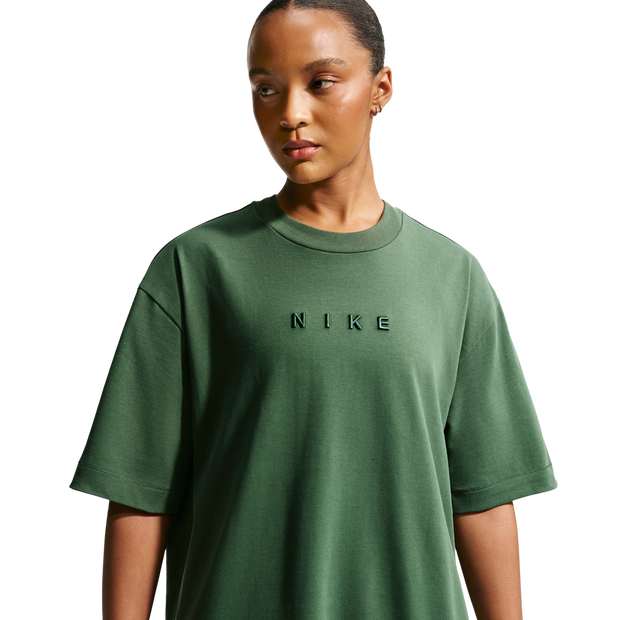 Nike-Sportswear-T-shirts-Dames-Groen-Maat-42-Katoen-Jersey