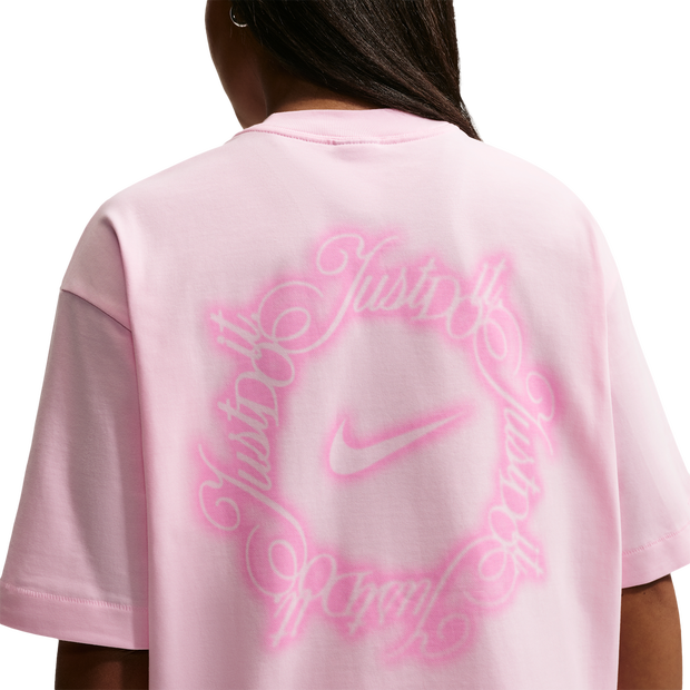 Nike-Sportswear-T-shirts-Dames-Rood-Maat-38-Katoen-Jersey