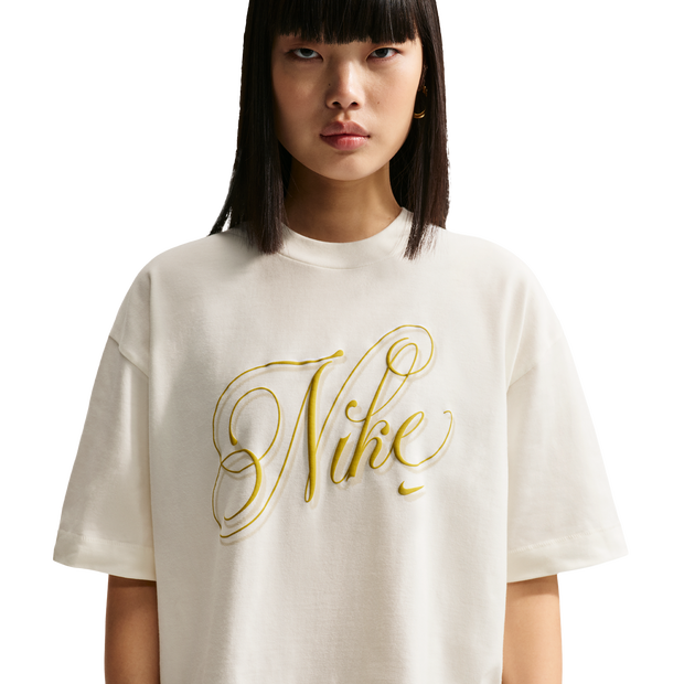 Nike-Sportswear-T-shirts-Dames-Wit-Maat-42-Katoen-Jersey