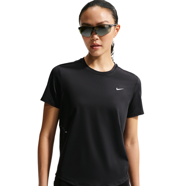 Nike-Swift-Dri-fit-Short-sleeve-Running-Top-T-shirts-Dames-Zwart-Maat-44-Katoen-Jersey