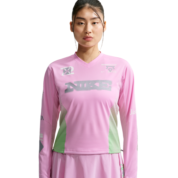 Nike-Swift-Long-sleeve-Running-Top-Trainingspakken-Dames-Roze-Maat-42-Katoen-Jersey