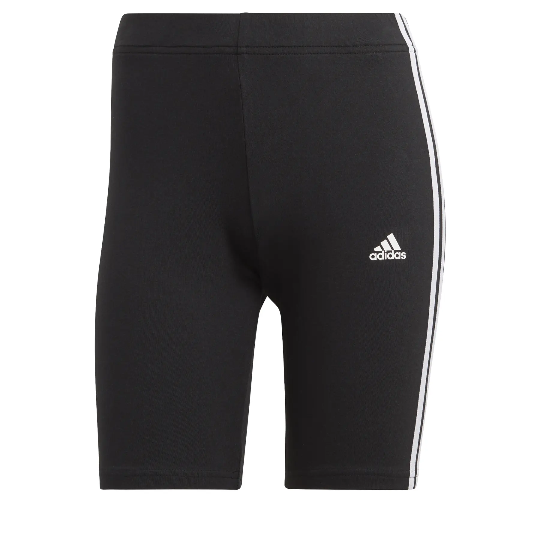 Vrouwelijke-fietser-adidas-Essentials-3-Bandes-Bike