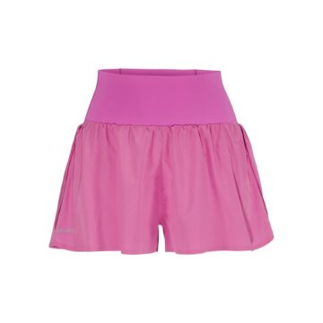 Craft hypervent wide hardloopbroek kort dames magenta