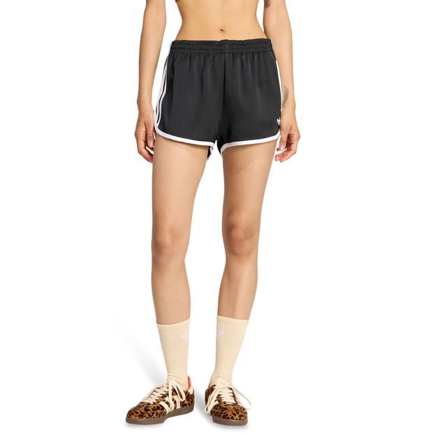 Adidas 3 stripes Korte Broeken Dames - Zwart - Maat XXL (50-52) - Poly Mesh