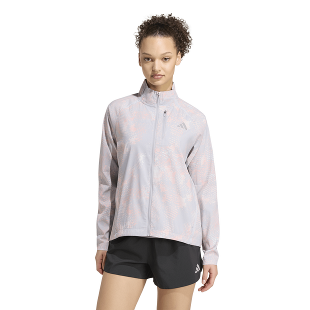 Adidas-Adi365-Animal-Print-Iconic-Jacket-Jassen-Dames-Grijs-Maat-XL-46-48-Poly-Mesh