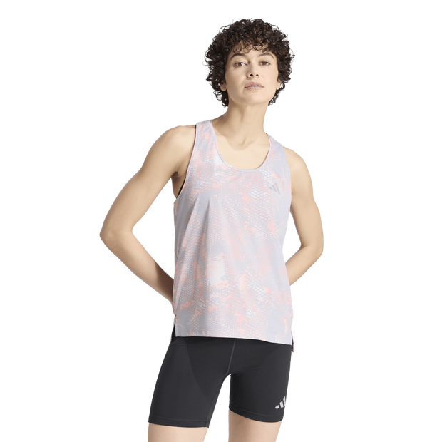 Adidas Adi365 Animal Print Iconic Tank Top T-shirts Dames - Grijs - Maat XXL (50-52) - Poly Mesh