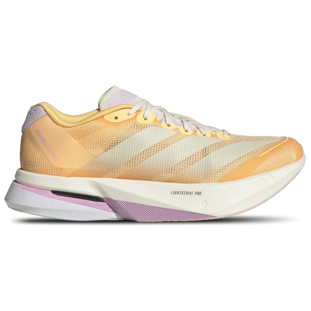 Adidas Adizero Boston 13 Sneakers Dames - Geel - Maat 44 2/3 - Mesh/Synthetisch