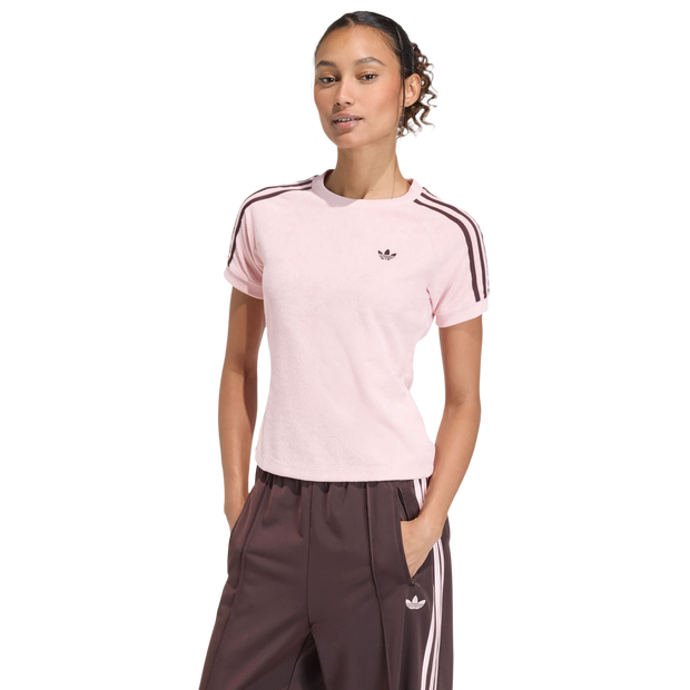 Adidas-Cali-T-shirts-Dames-Roze-Maat-L-42-44-Katoen-Jersey