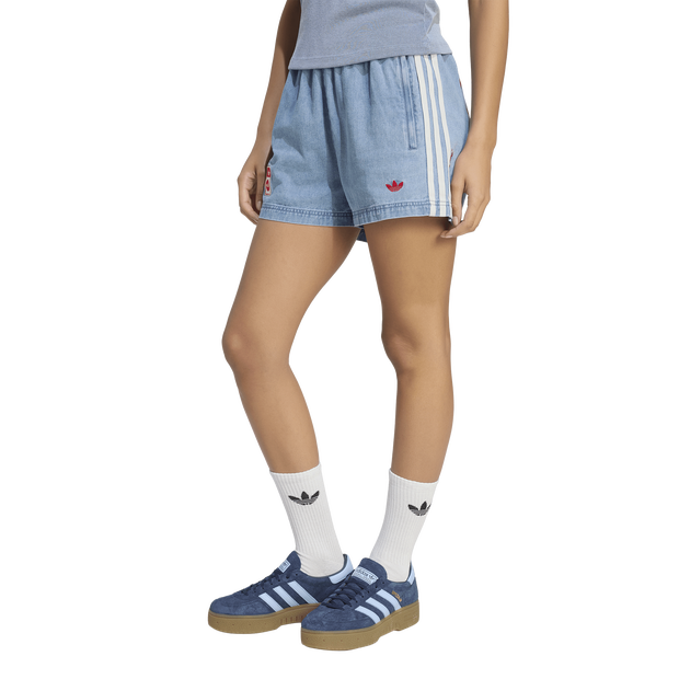 Adidas-Coca-Cola-Korte-Broeken-Dames-Blauw-Maat-XXL-50-52-Katoen-Denim