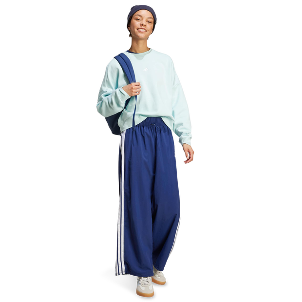 Adidas-Essentials-3-stripes-Woven-Bottoms-Broeken-Dames-Blauw-Maat-XXL-50-52-Nylon