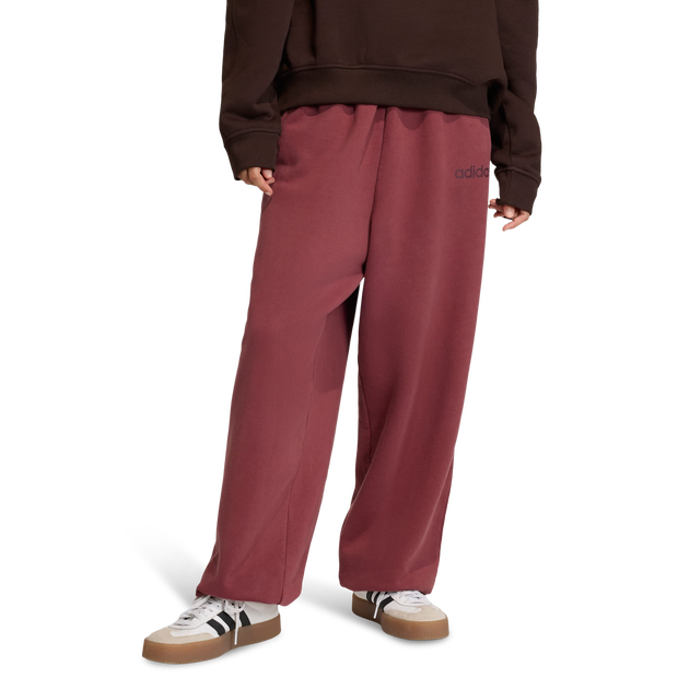 Adidas-Essentials-Linear-Byfr-Jogger-Broeken-Dames-Rood-Maat-XXL-50-52-Katoen-Jersey