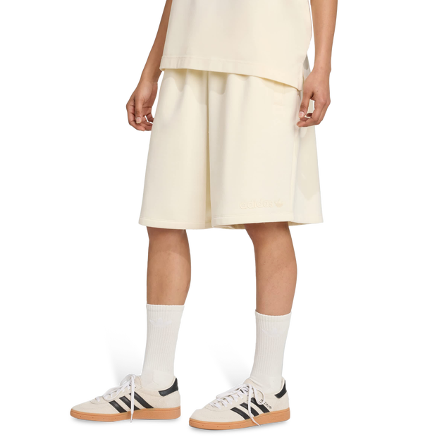 Adidas-Essentials-Linear-Shorts-Oversized-Korte-Broeken-Dames-Wit-Maat-XL-46-48-Katoen-Jersey