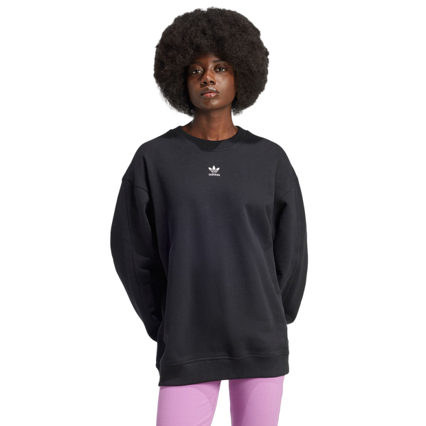 Adidas-Essentials-Oversized-Sweatshirt-T-shirts-Dames-Zwart-Maat-L-42-44-Katoen-Jersey