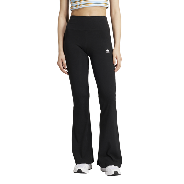 Adidas-Essentials-Rib-Flared-Leggings-Leggings-Dames-Zwart-Maat-XL-46-48-Katoen-Jersey