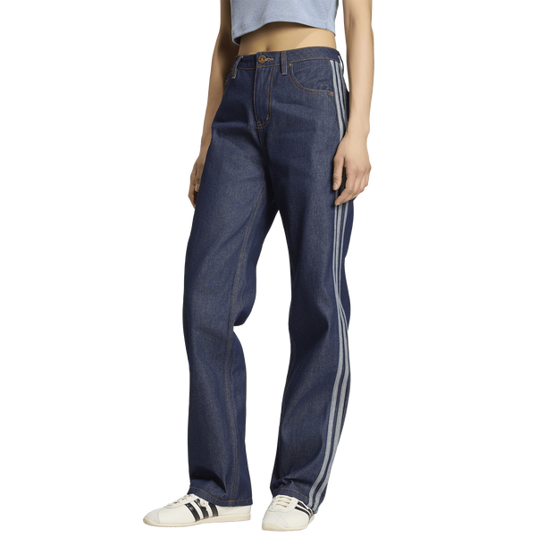Adidas-Firebird-Broeken-Dames-Blauw-Maat-34XS-Katoen-Jersey