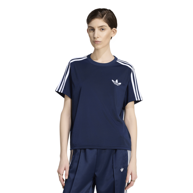 Adidas-Firebird-T-shirts-Dames-Blauw-Maat-XXL-50-52-Poly-Mesh