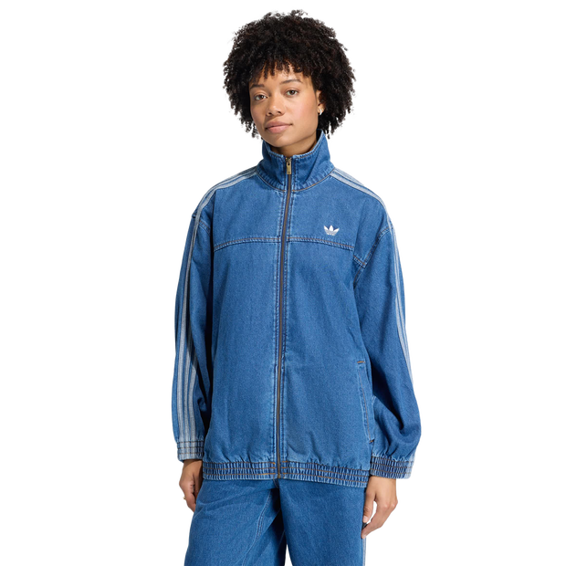 Adidas-Firebird-Trainingspakken-Dames-Blauw-Maat-XL-46-48-Katoen-Jersey