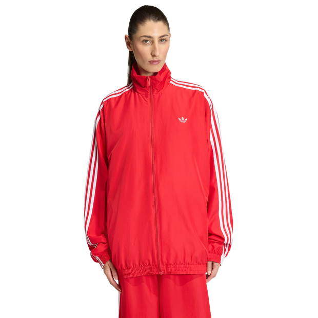 Adidas-Firebird-Trainingspakken-Dames-Rood-Maat-XL-46-48-Poly-Mesh
