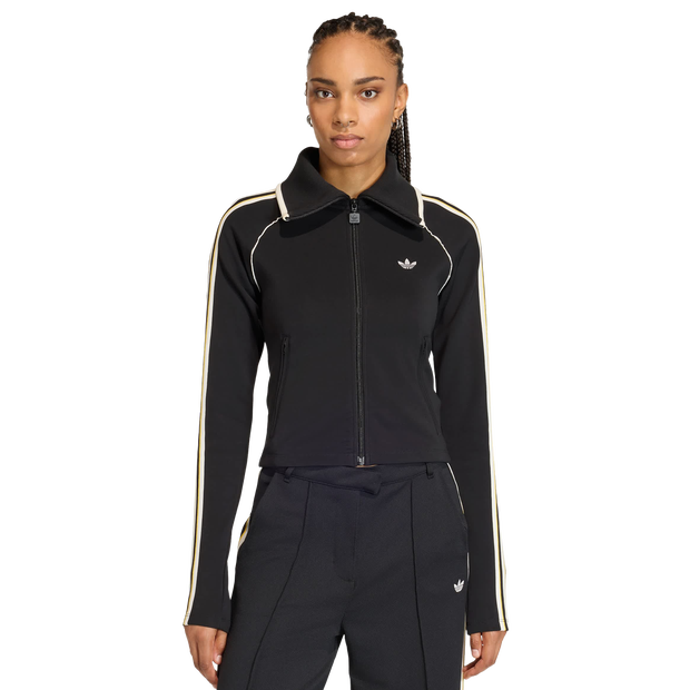 Adidas-Firebird-Trainingspakken-Dames-Zwart-Maat-M-38-40-Katoen-Jersey