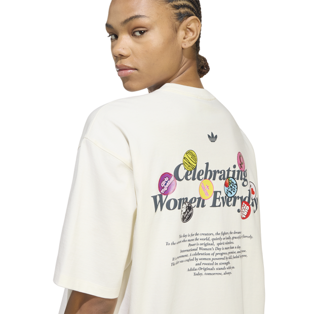 Adidas Graphic T-shirt T-shirts Dames - Wit - Maat XL (46-48) - Katoen Jersey