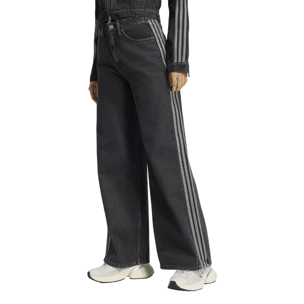 Adidas-High-Rise-Wide-Leg-Denim-Pants-Broeken-Dames-Zwart-Maat-70B-FR-85B-Katoen-Jersey