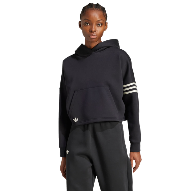 Adidas-Neuclassics-Hoodie-Hoodies-Dames-Zwart-Maat-XXL-50-52-Katoen-Jersey