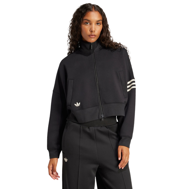 Adidas Neuclassics Track Top Trainingspakken Dames - Zwart - Maat XXL (50-52) - Katoen Jersey